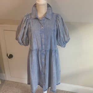 Entro NWT acid wash blue dress